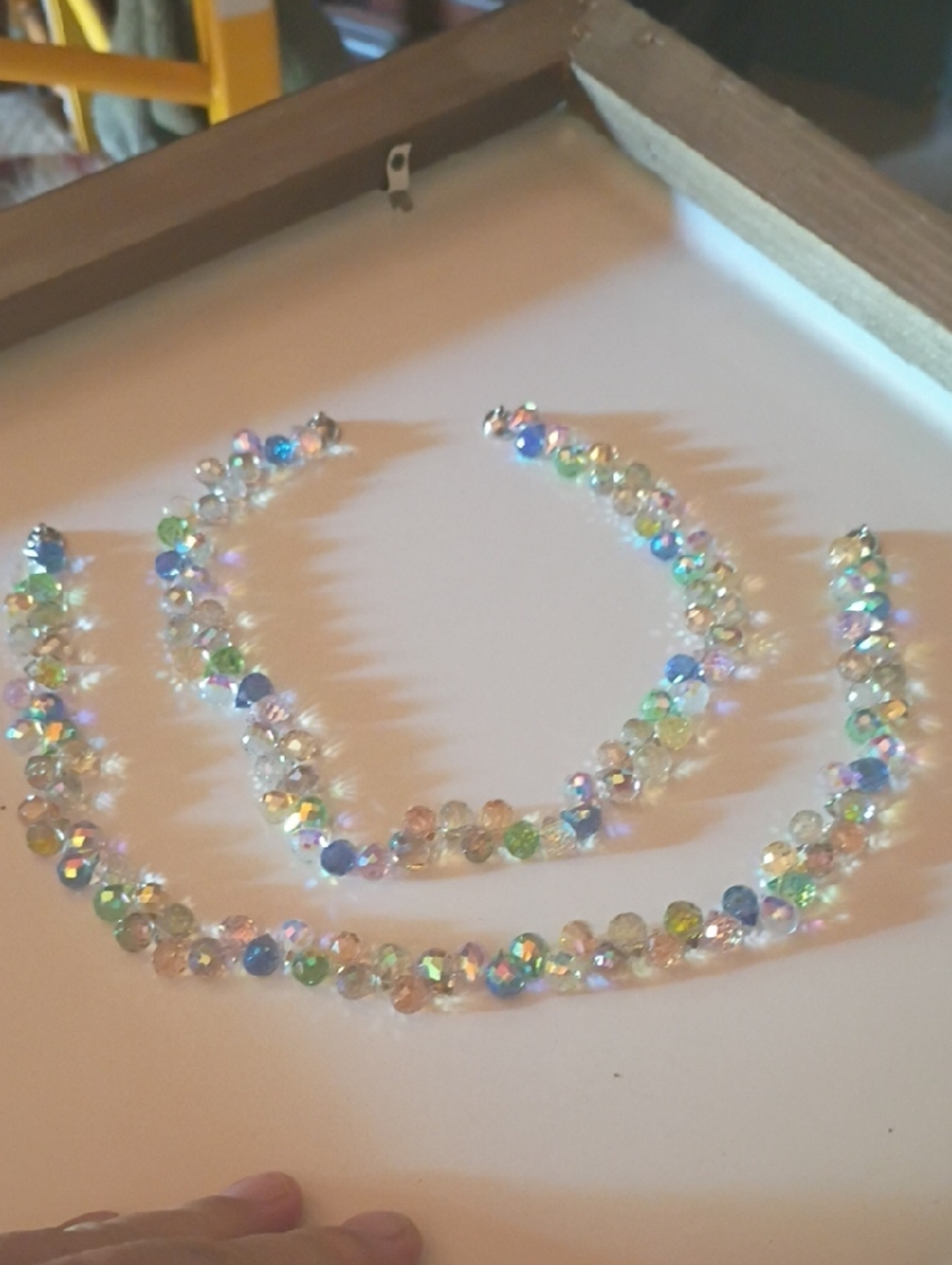 2 Multi-Color Faceted Crystal Bead Necklace - Women Jewelry - Picture 6 of 6